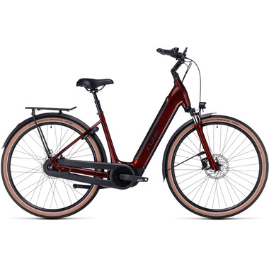 Bicicletta da Città Elettrica CUBE SUPREME HYBRID PRO 500 WAVE Bordeaux 2023 0